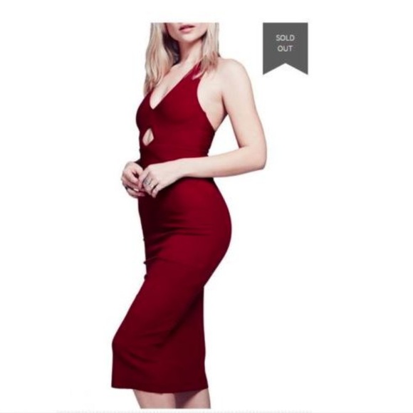 Free People All the Right Moves Red Dress